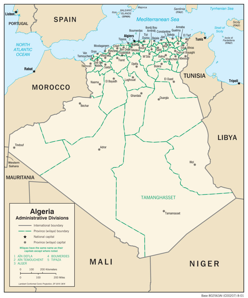 Regional Map of Algeria preview