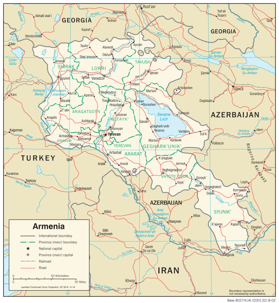 Transportation Map of Armenia preview