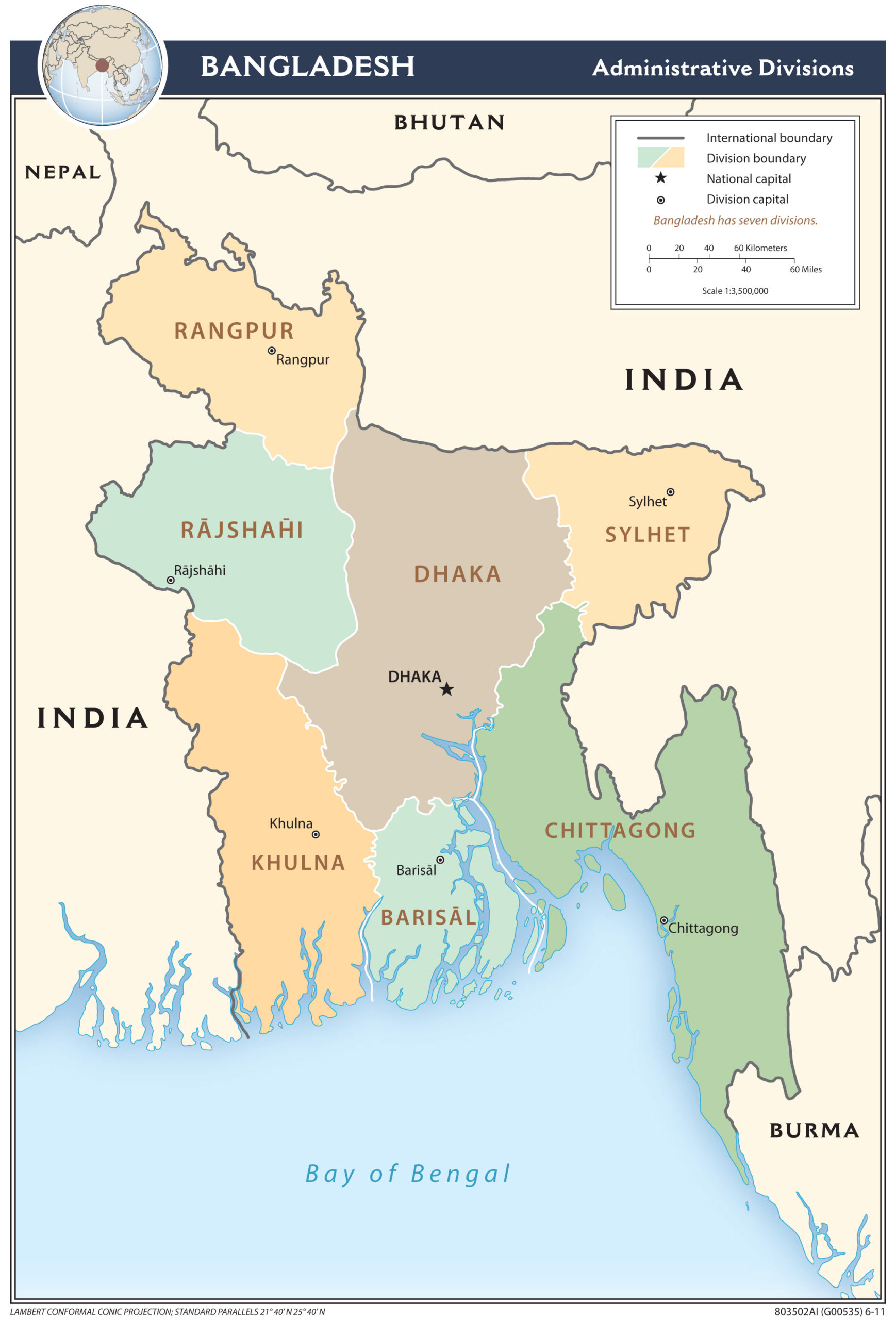Regional Map of Bangladesh preview