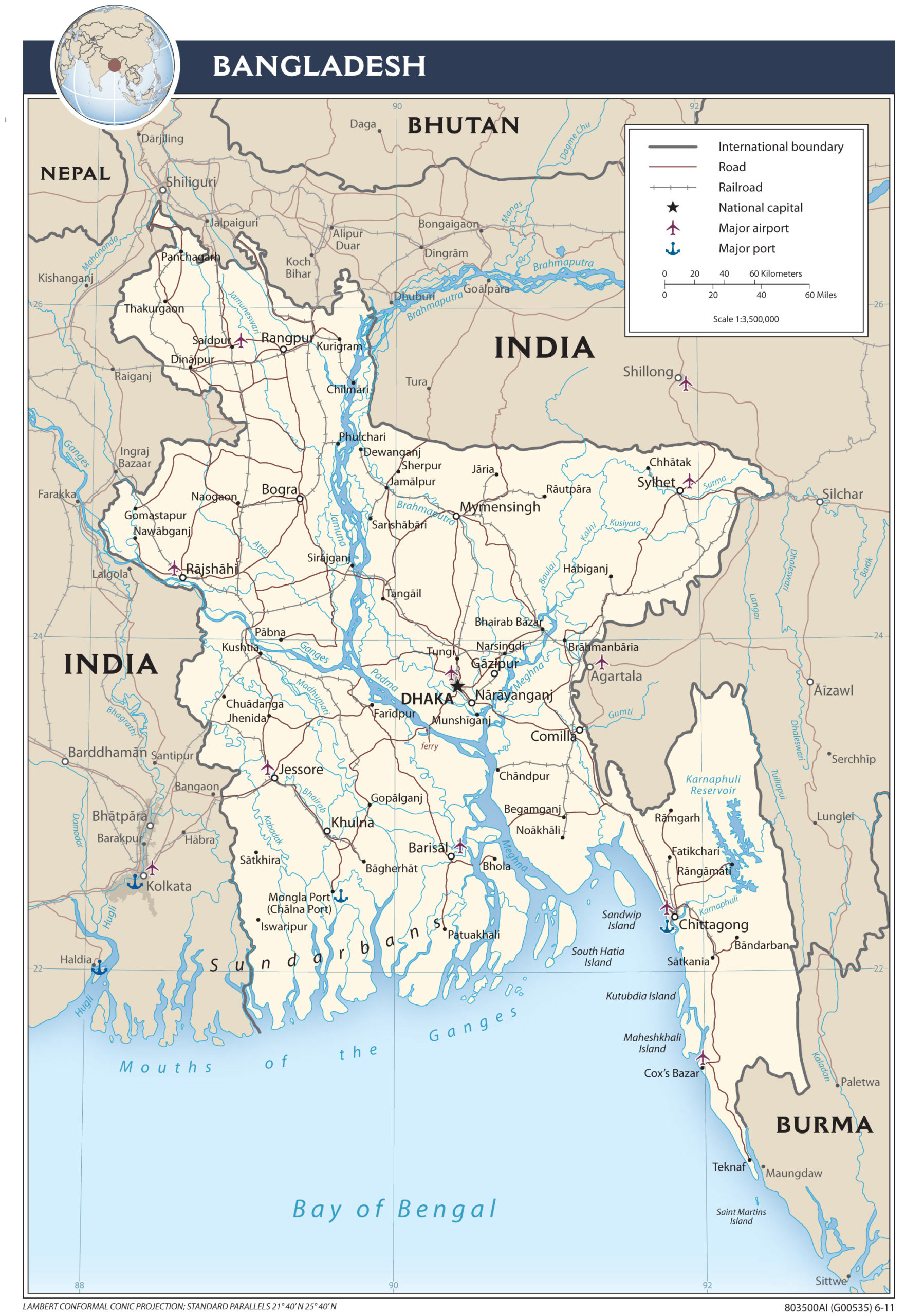 Transportation Map of Bangladesh preview