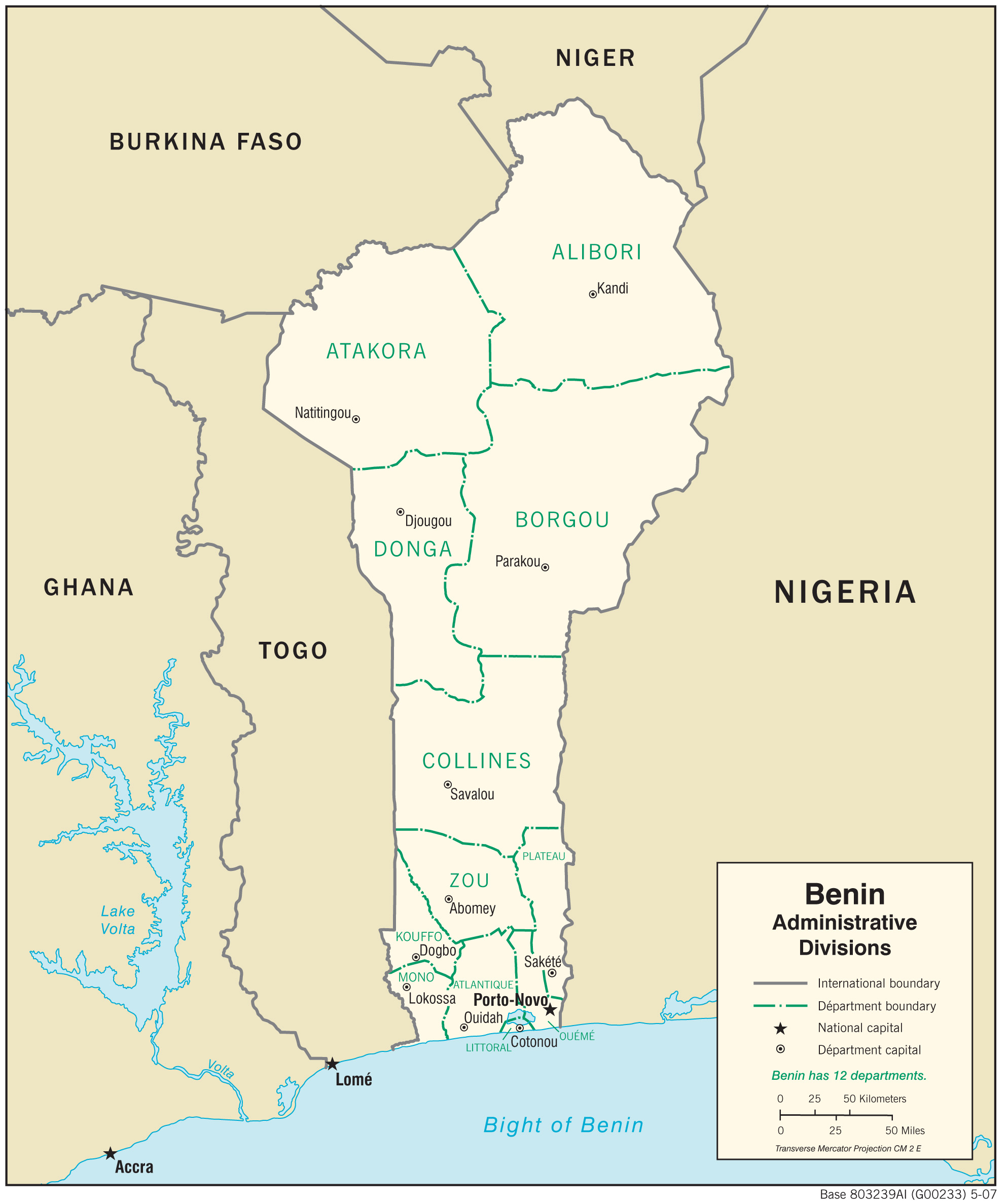 Regional Map of Benin preview