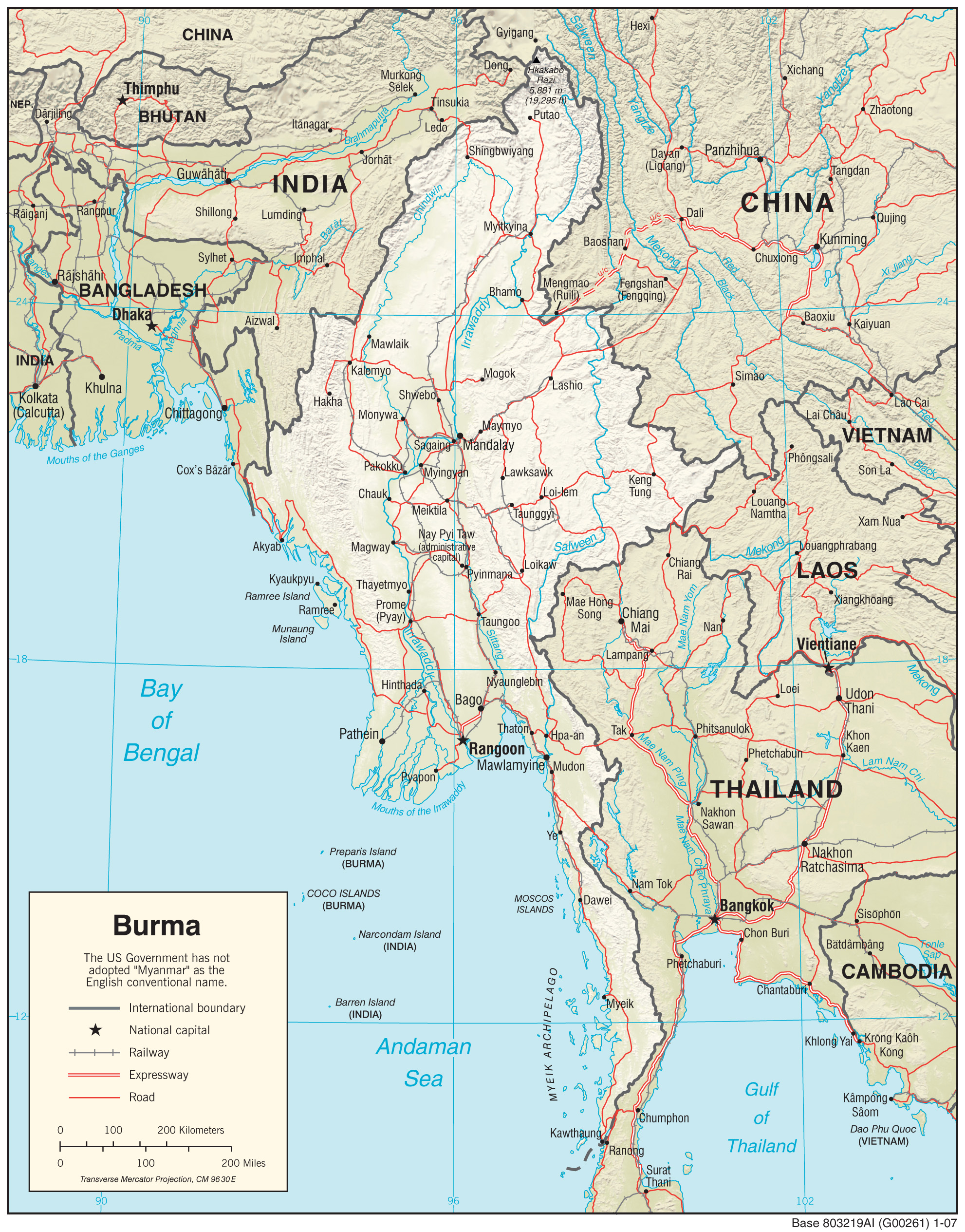 Physiography Map of Burma preview