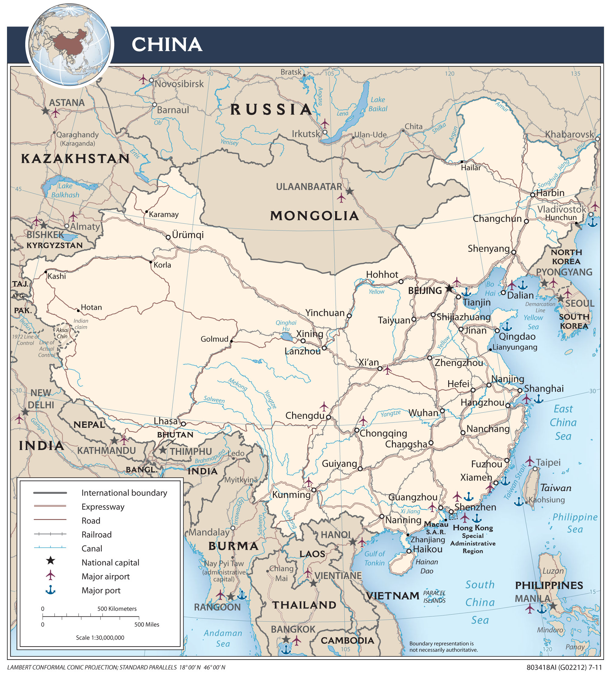 Transportation Map of China preview