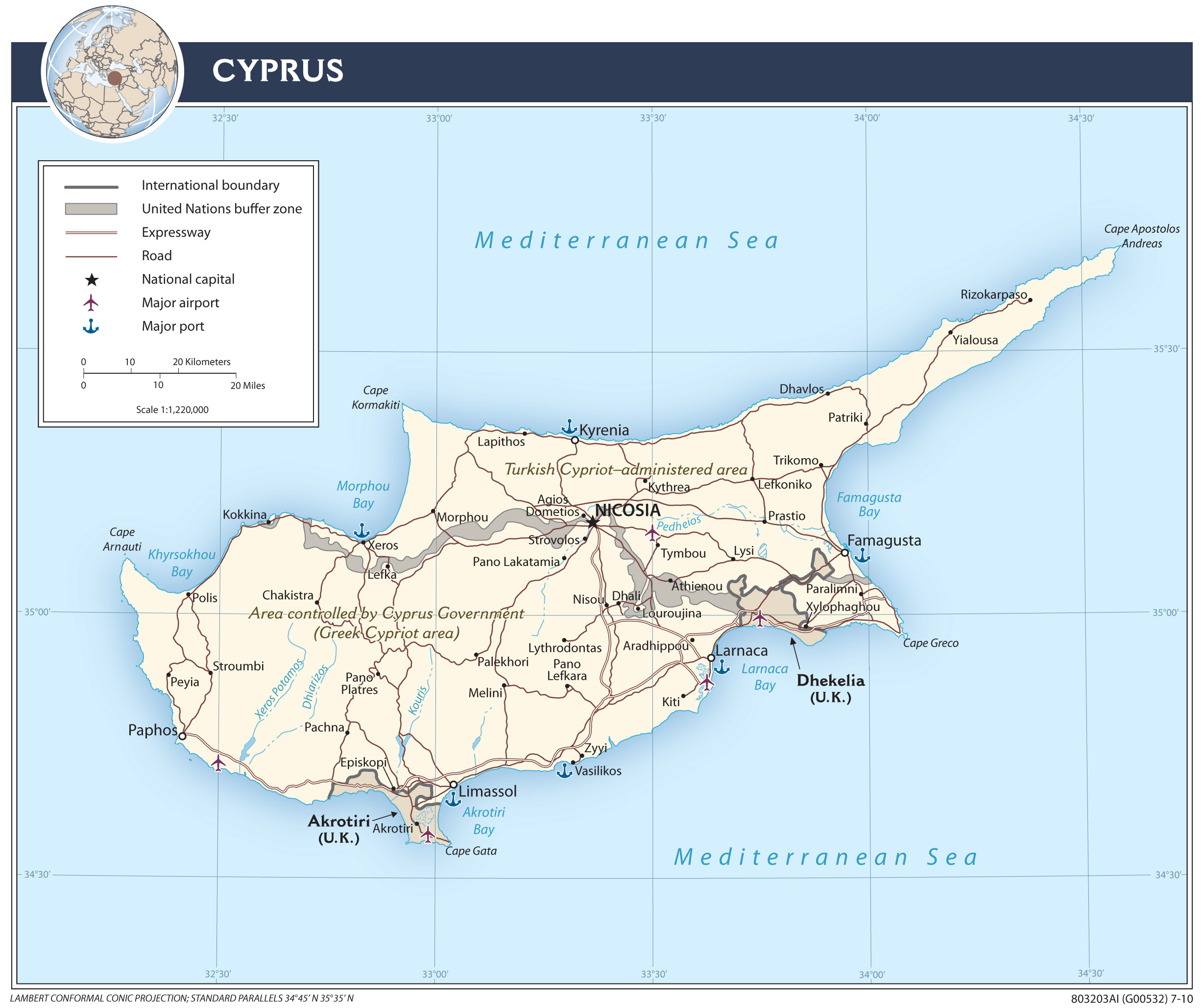 Transportation Map of Cyprus preview