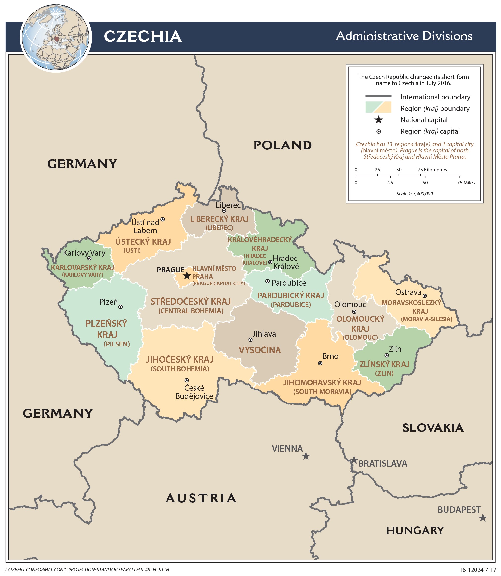Regional Map of Czechia preview