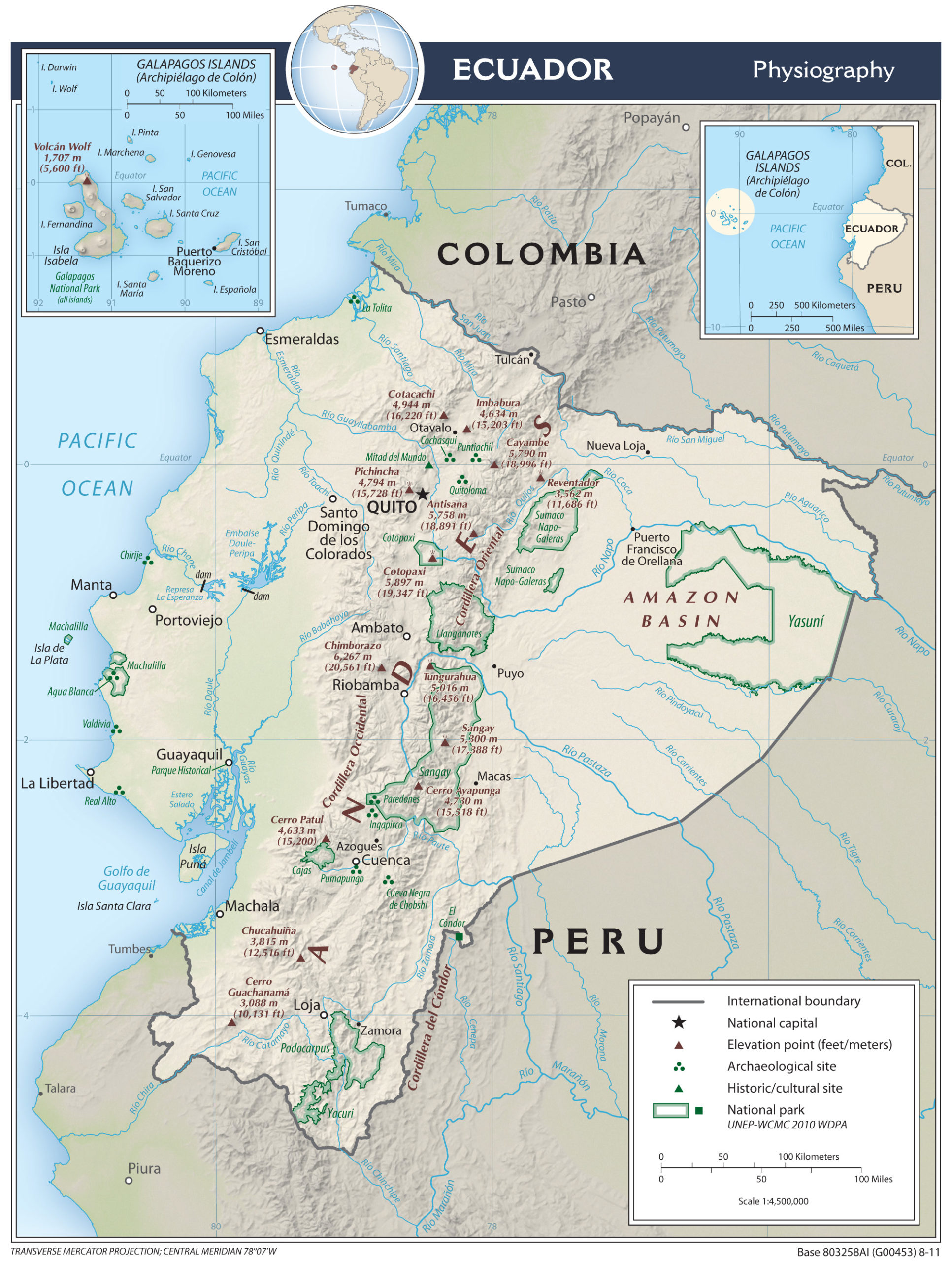 Physiography Map of Ecuador preview