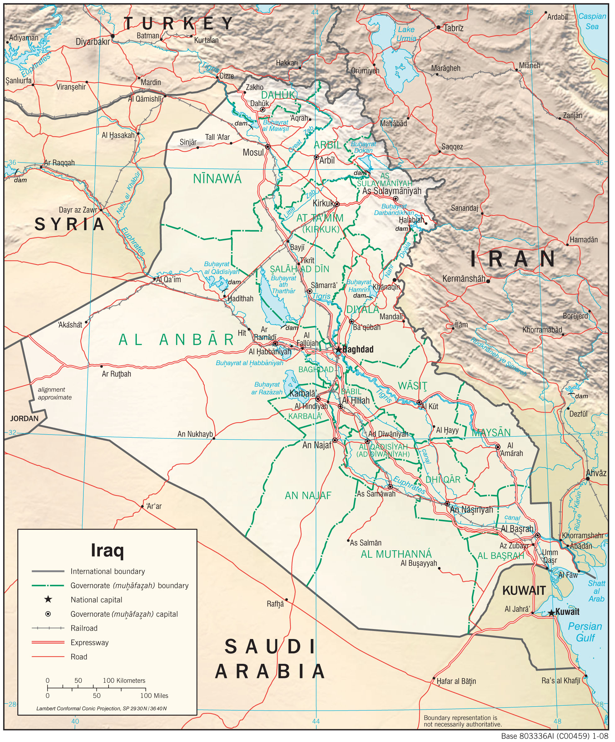 Physiography Map of Iraq preview