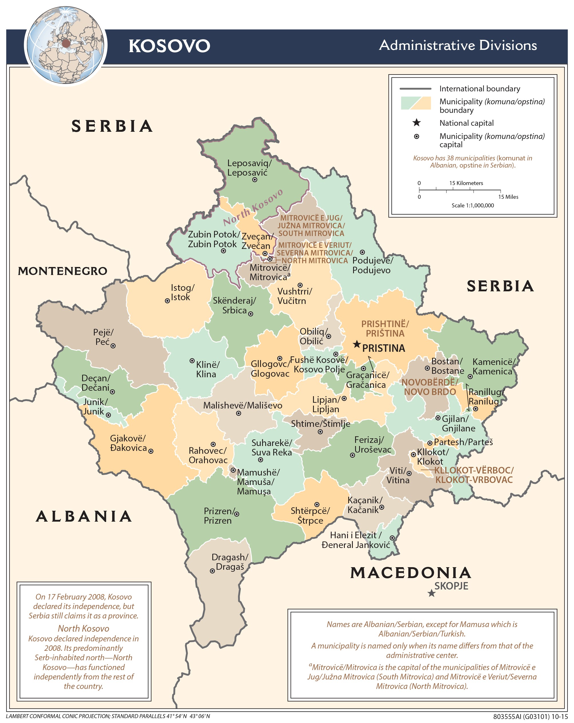 Regional Map of Kosovo preview