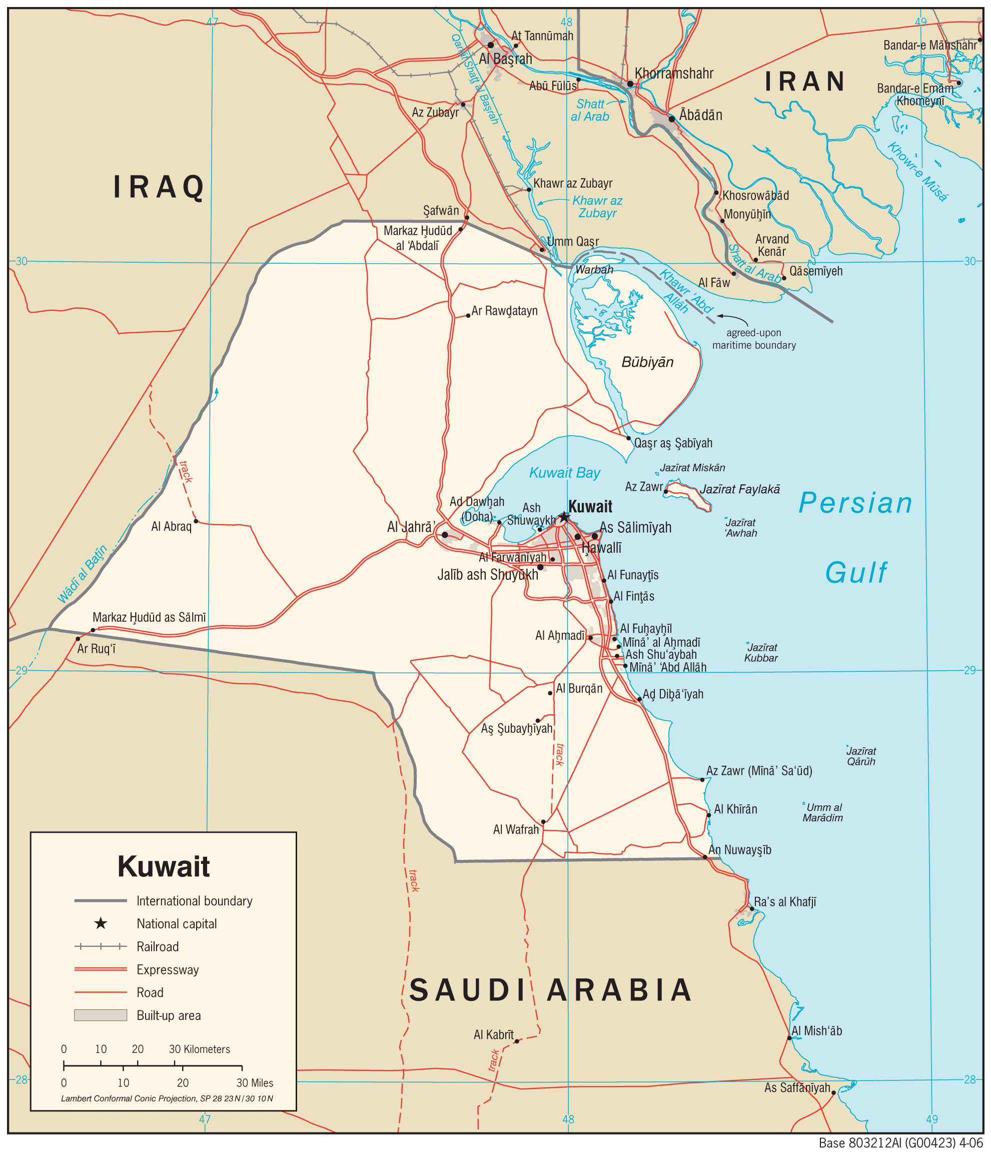Transportation Map of Kuwait preview