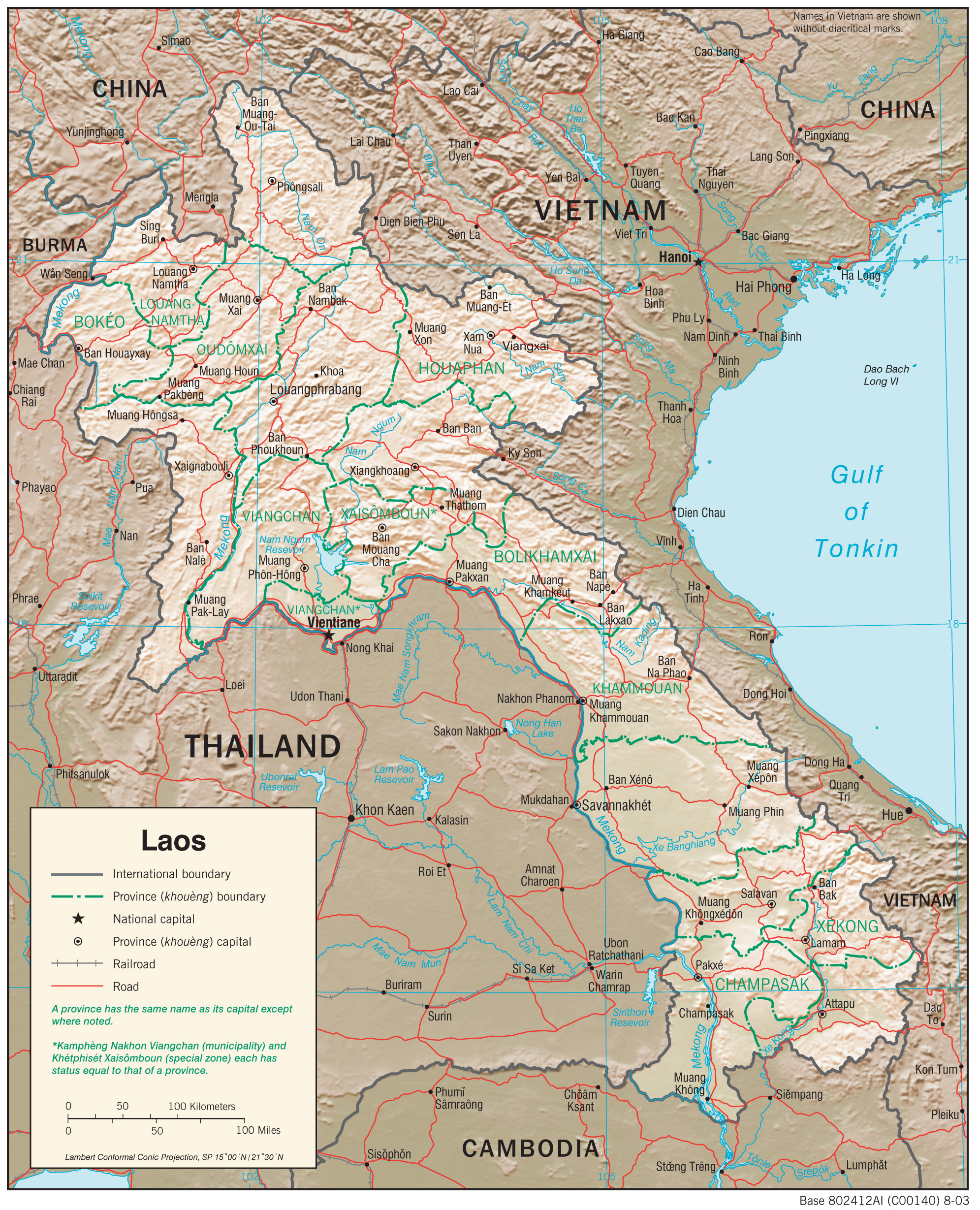 Physiography Map of Laos preview