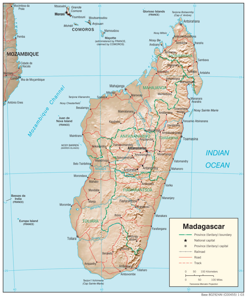 Physiography Map of Madagascar preview