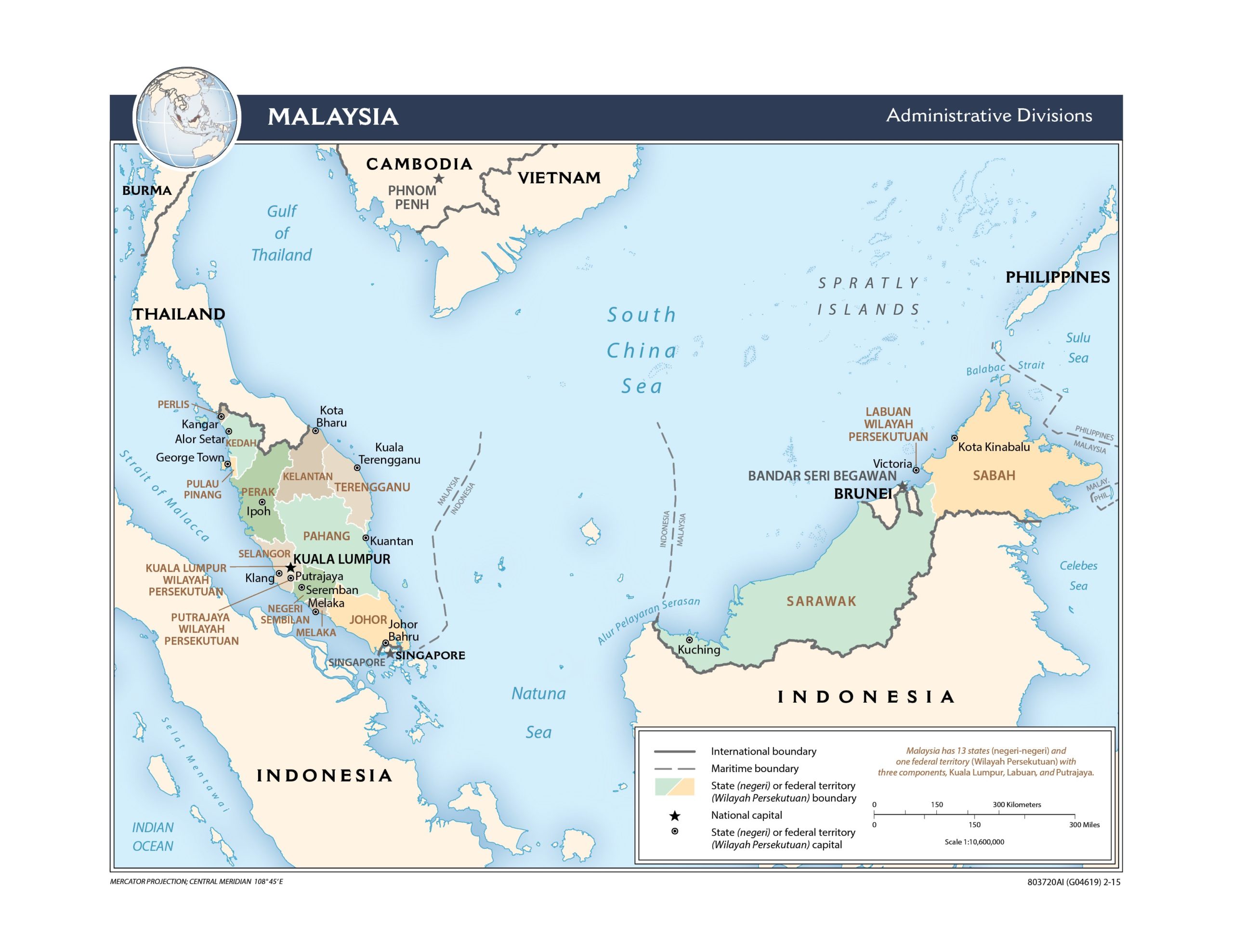 Regional Map of Malaysia preview