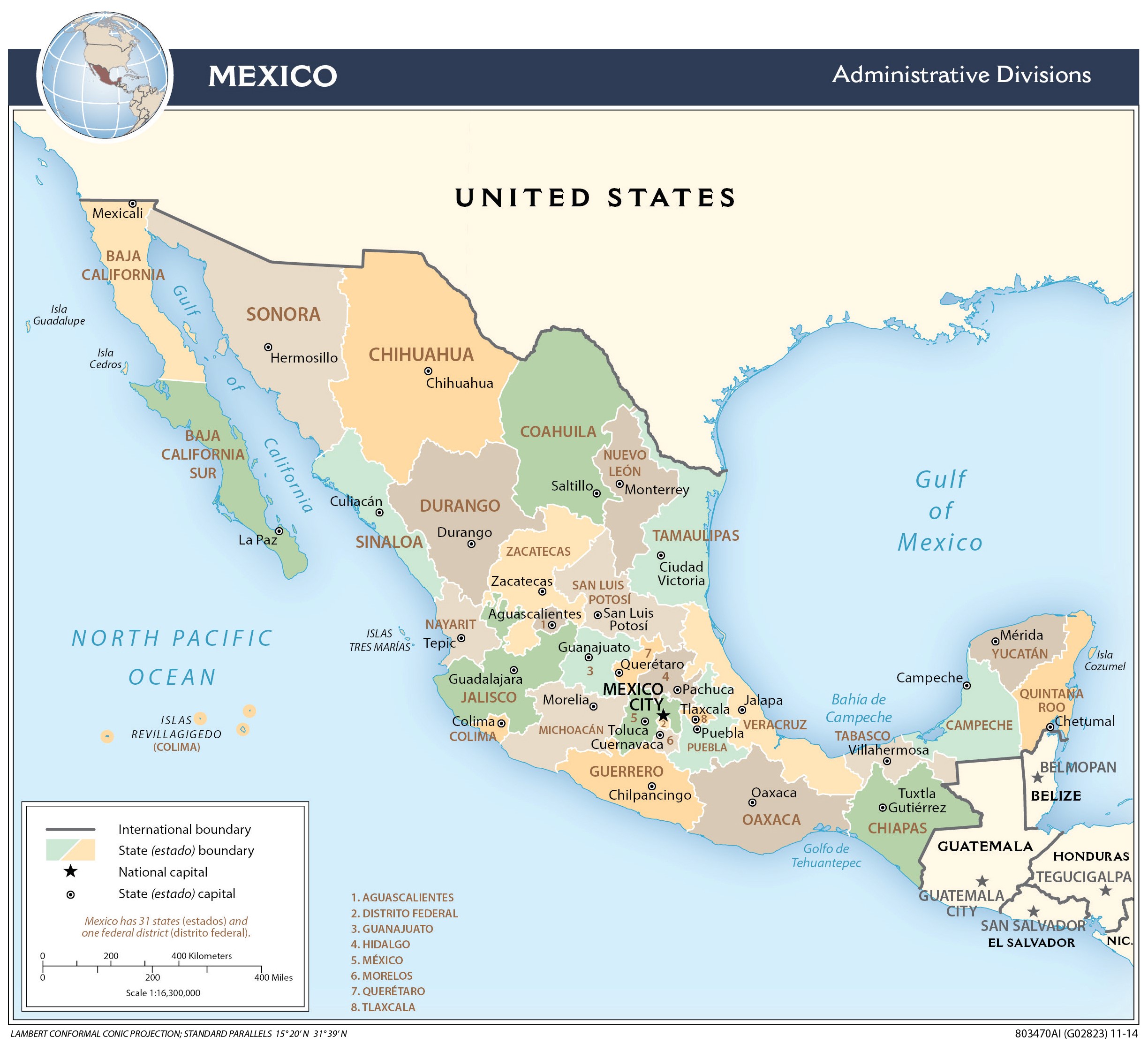 Regional Map of Mexico preview