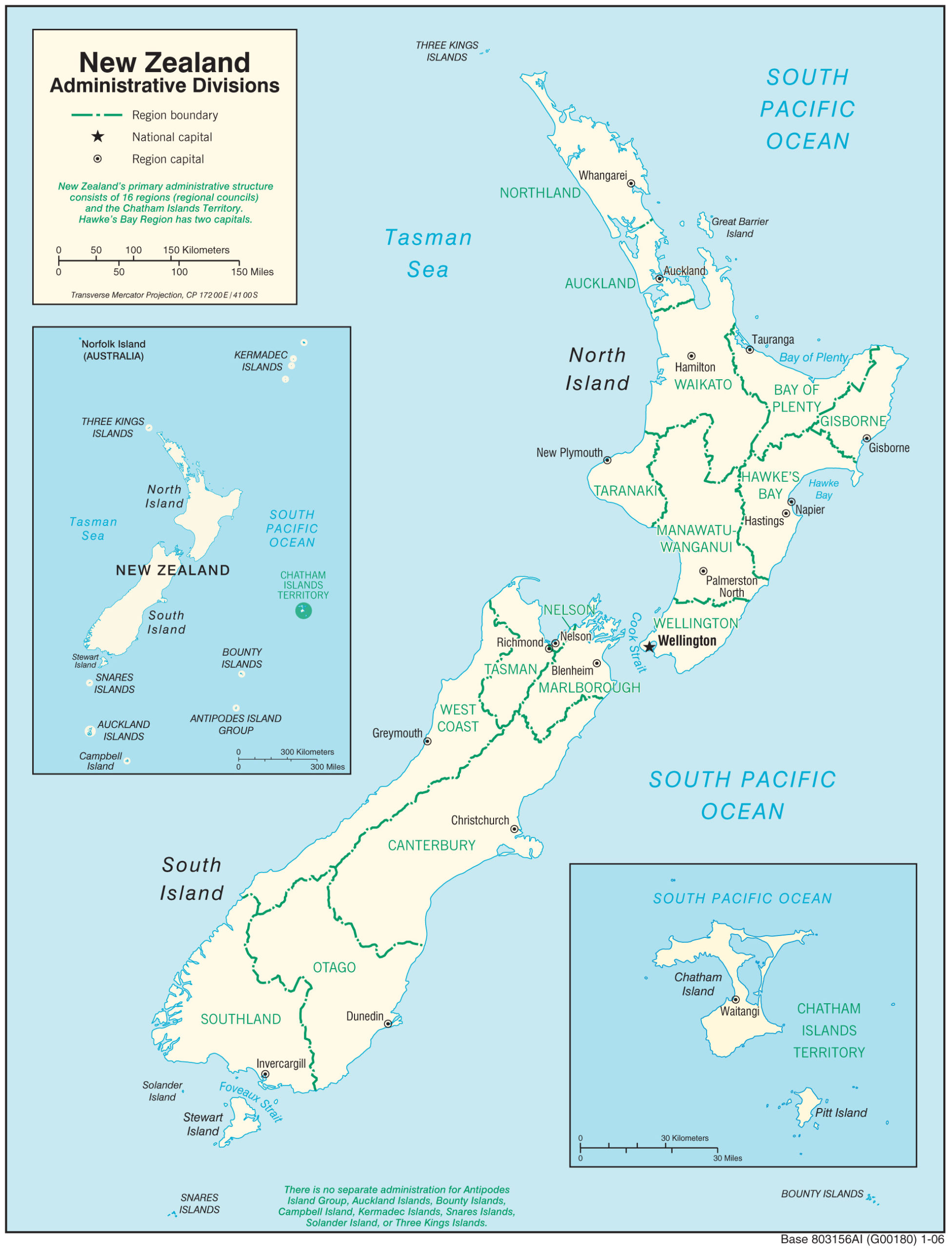 Regional Map of New Zealand preview