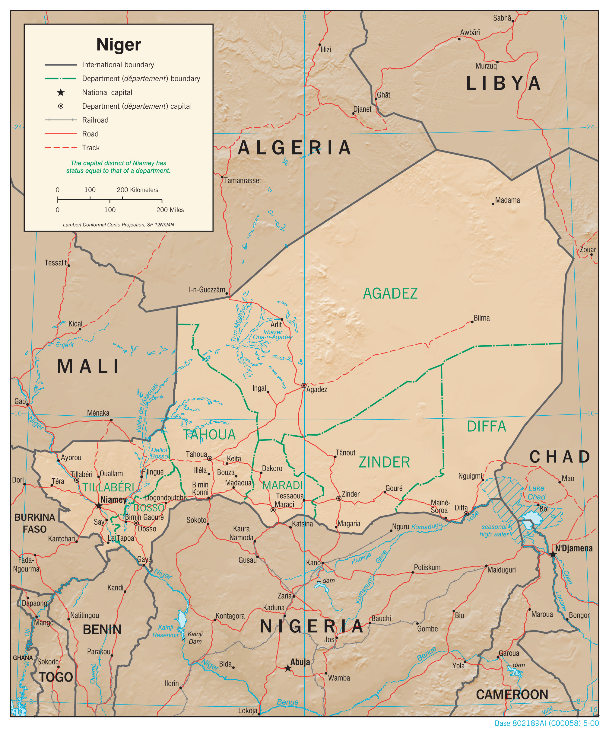 Geographic Map of Niger preview