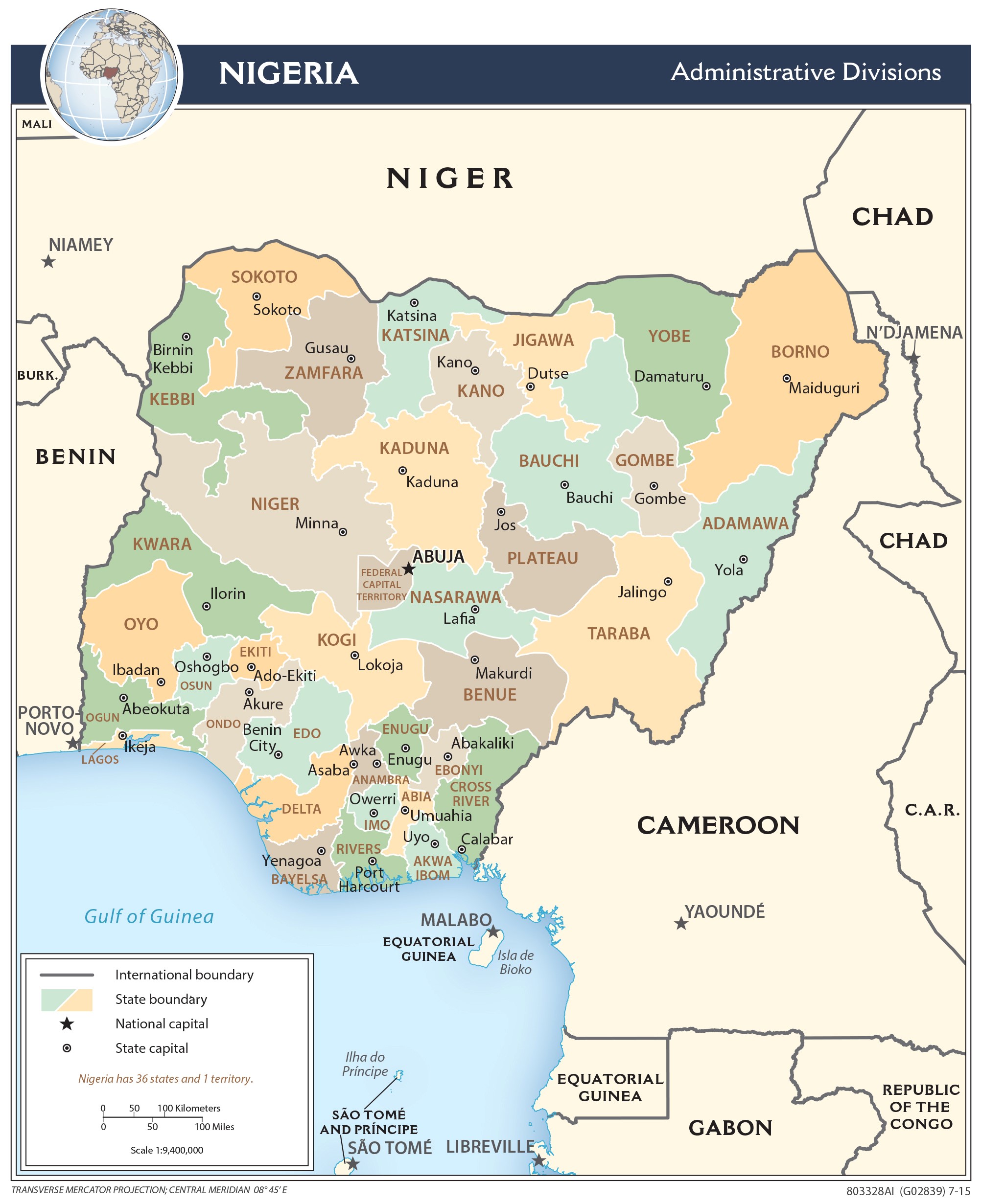 Regional Map of Nigeria preview