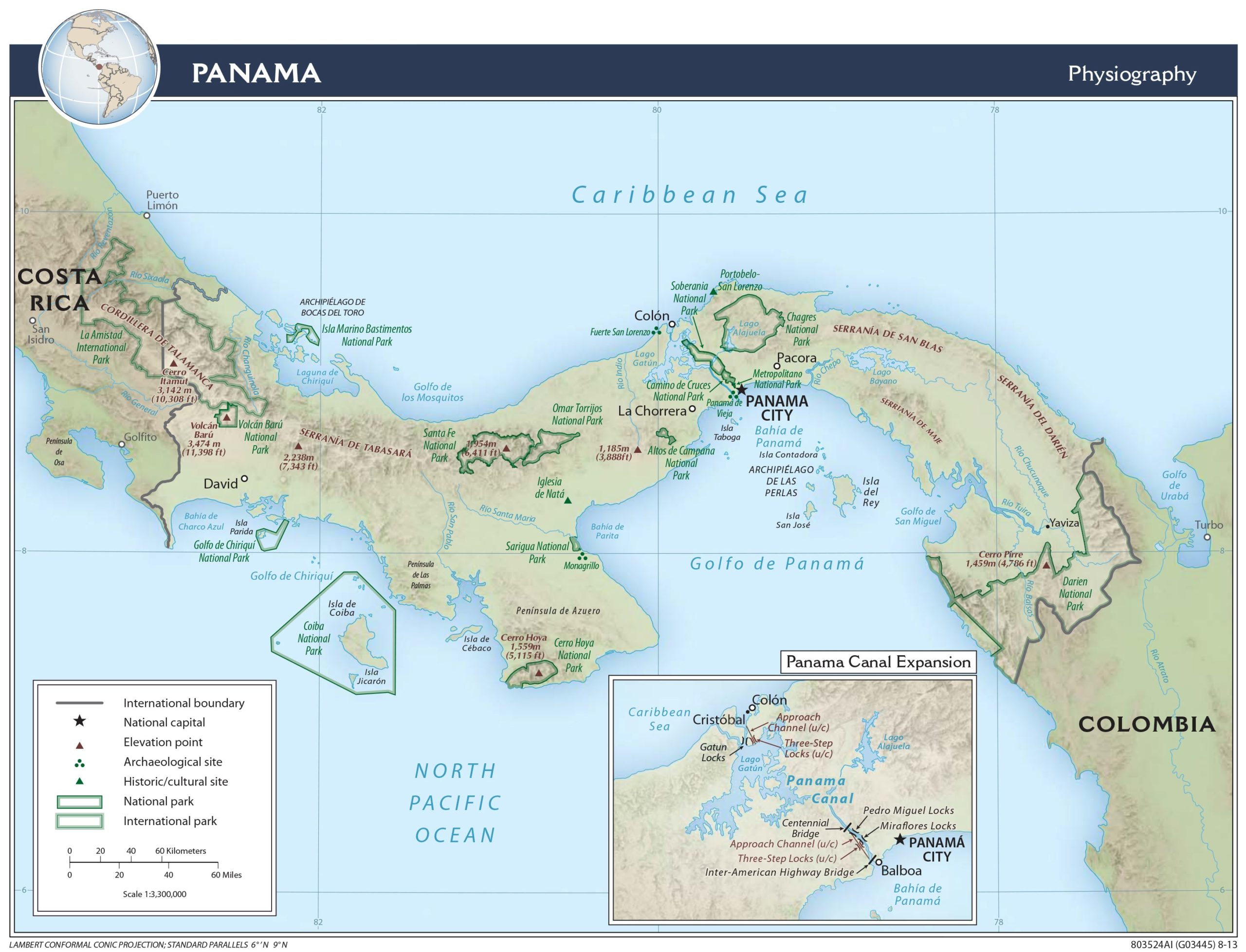 Geographic Map of Panama preview