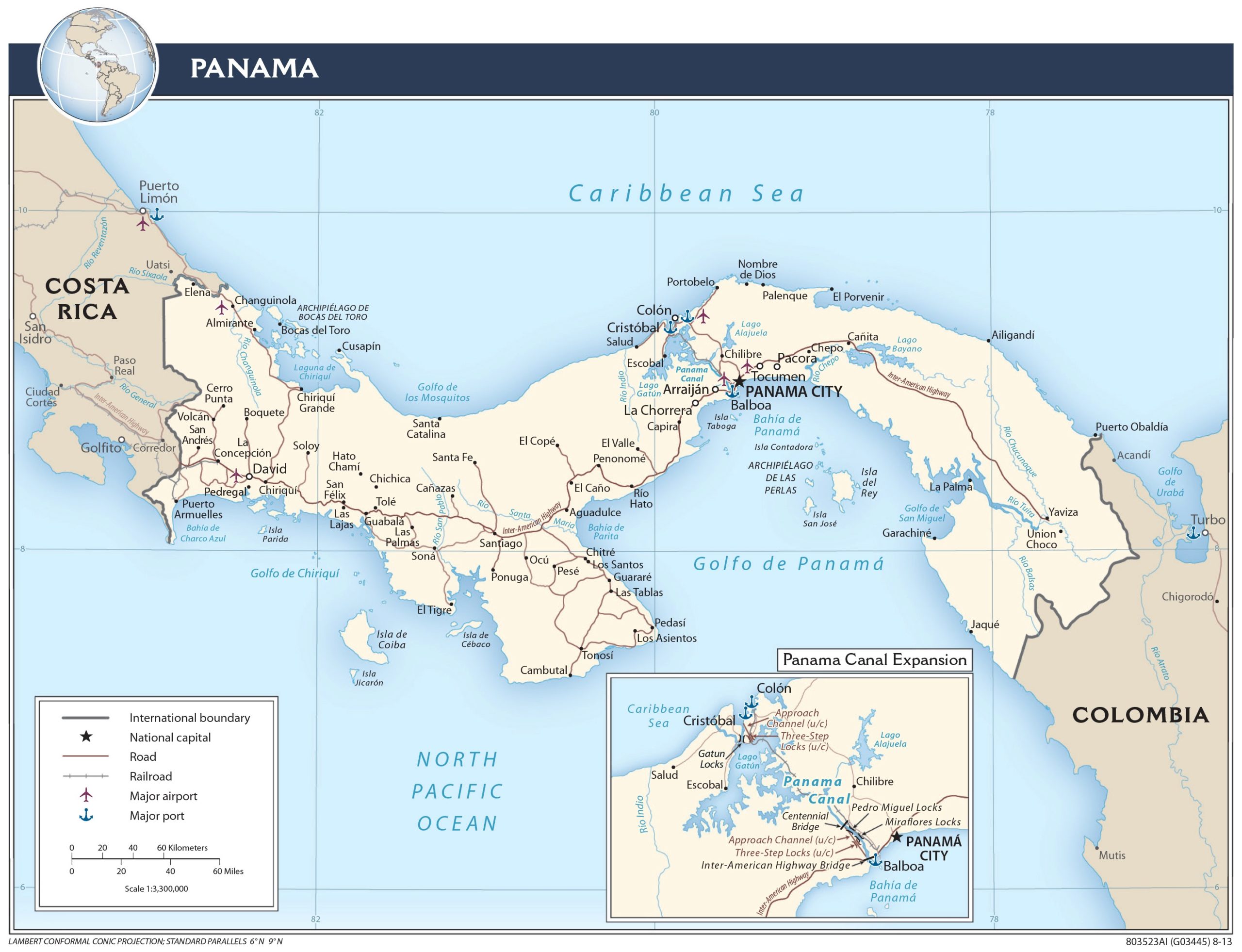 Transportation Map of Panama preview