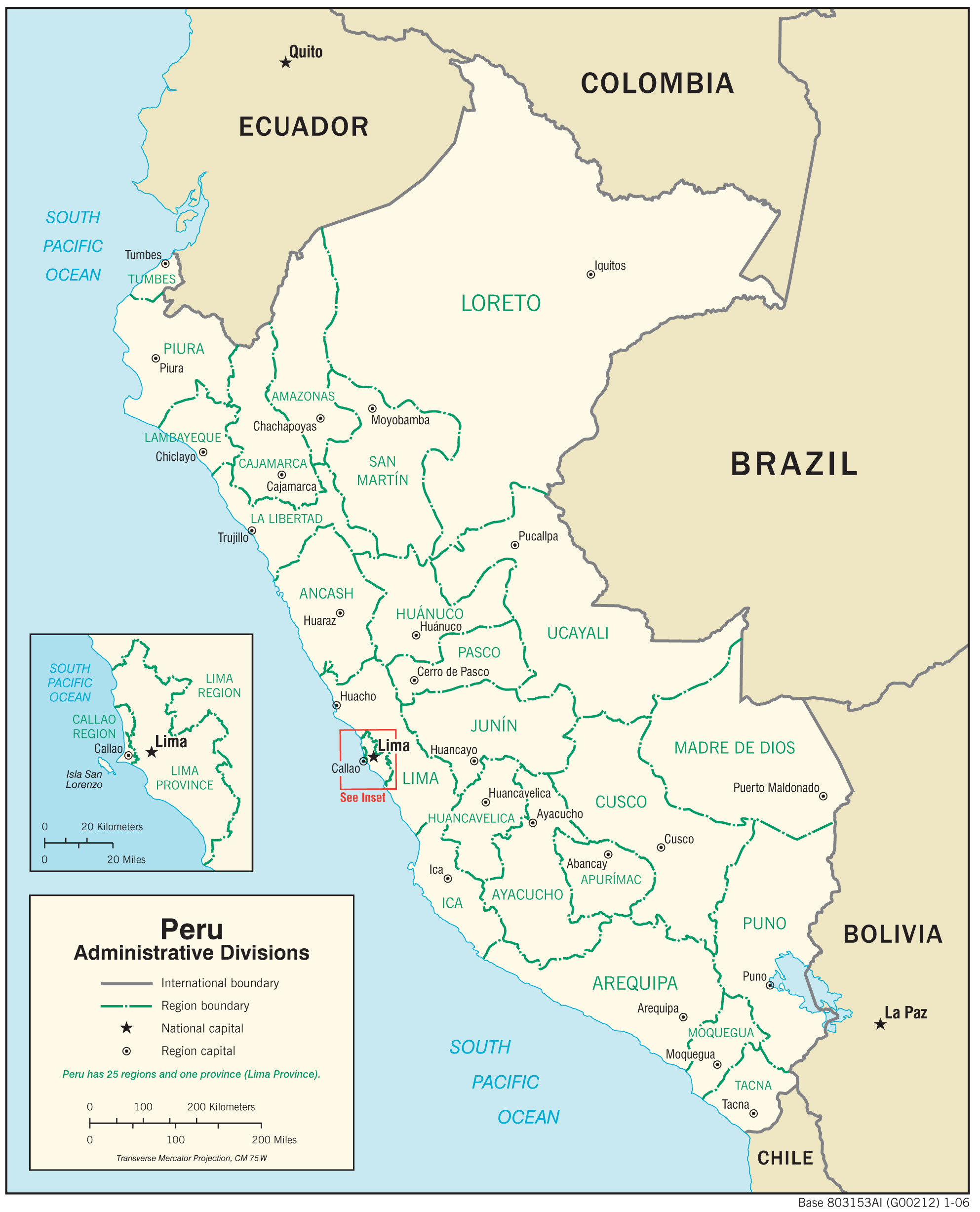 Regional Map of Peru preview