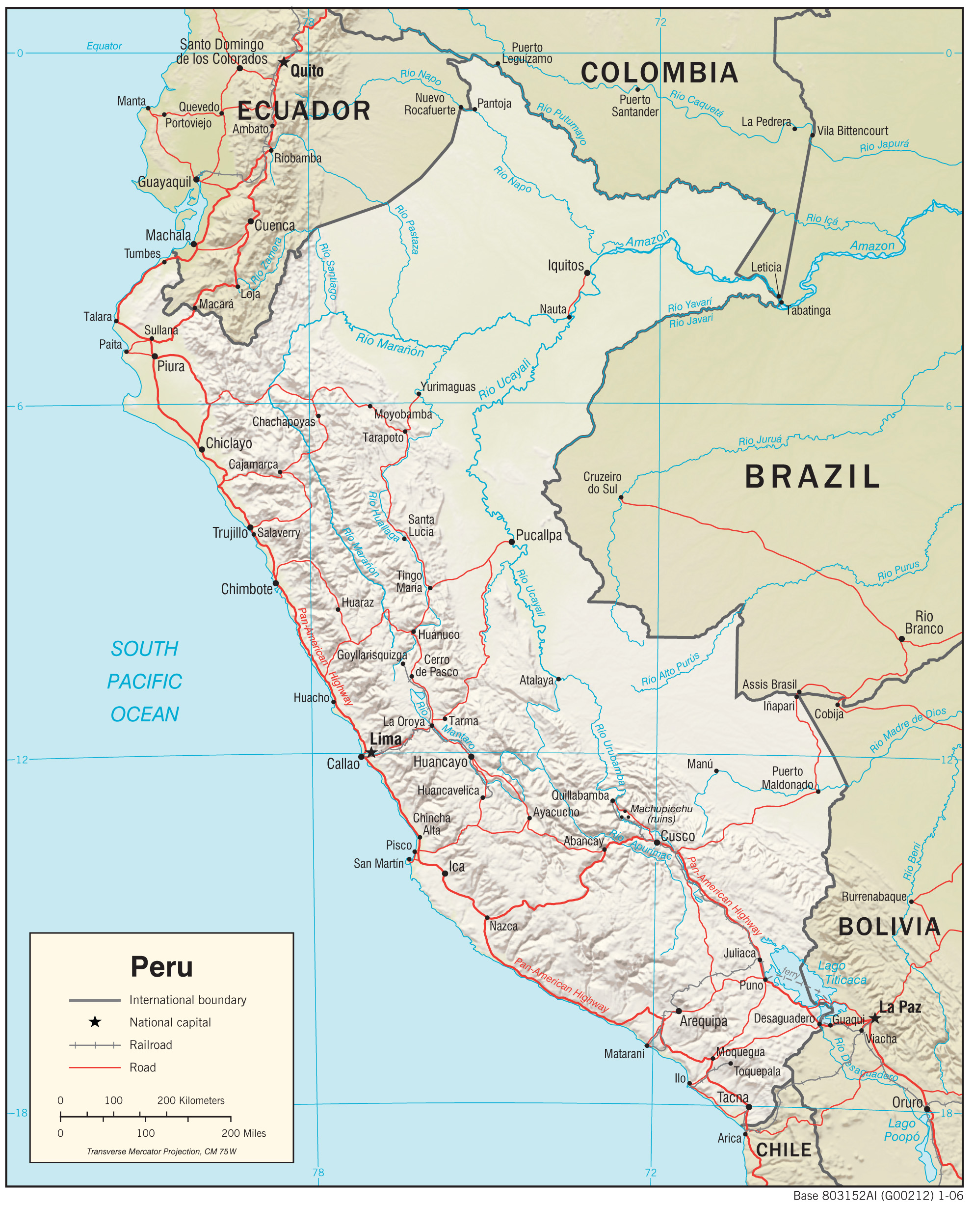 Geographic Map of Peru preview