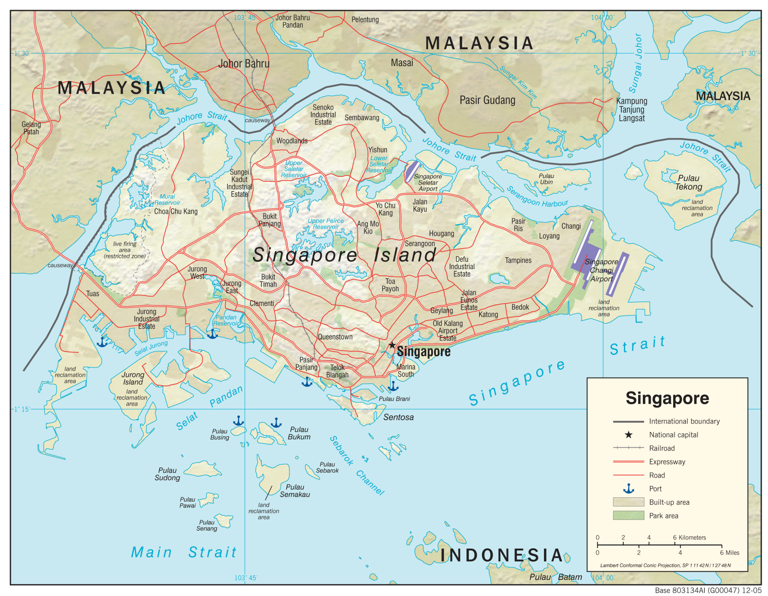 Geographic Map of Singapore preview