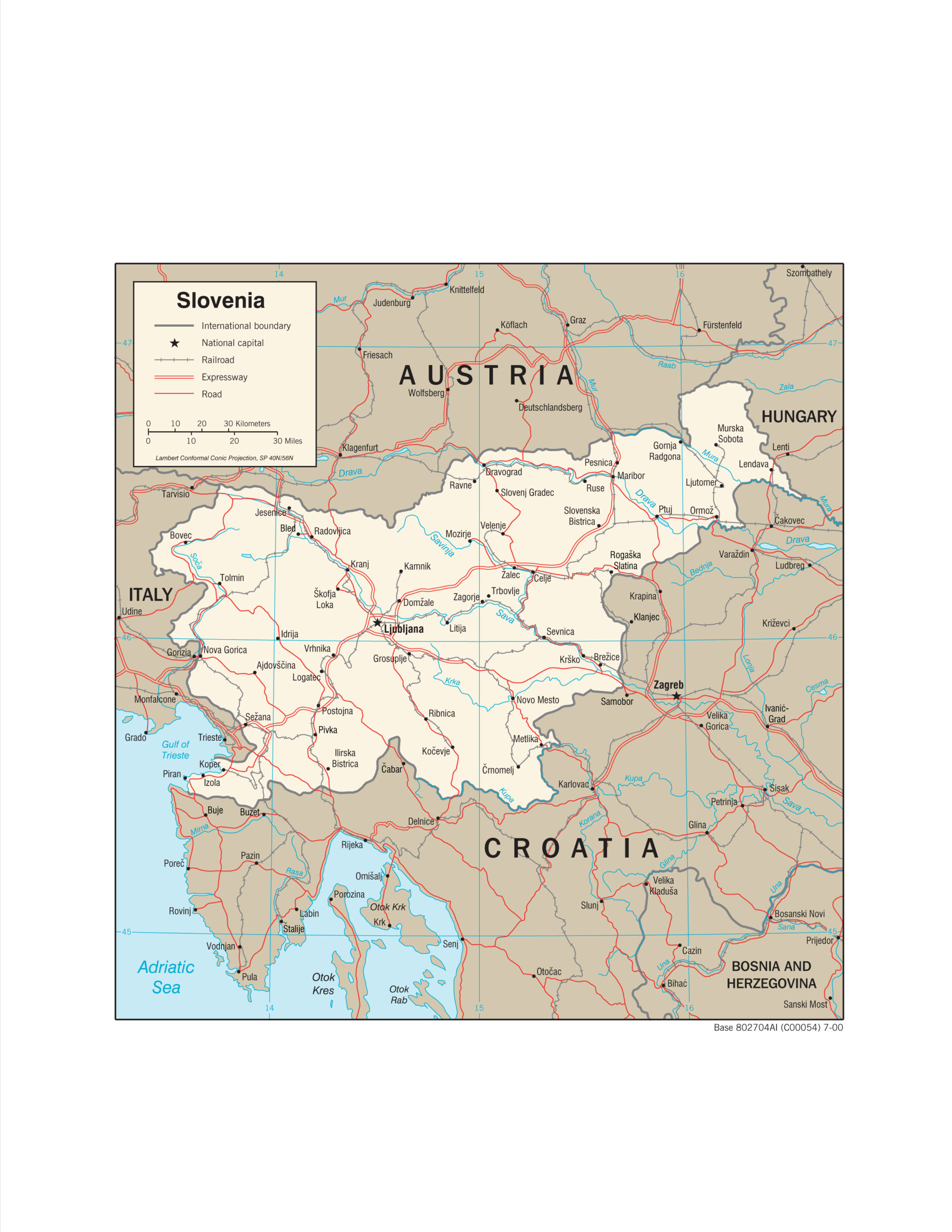 Transportation Map of Slovenia preview