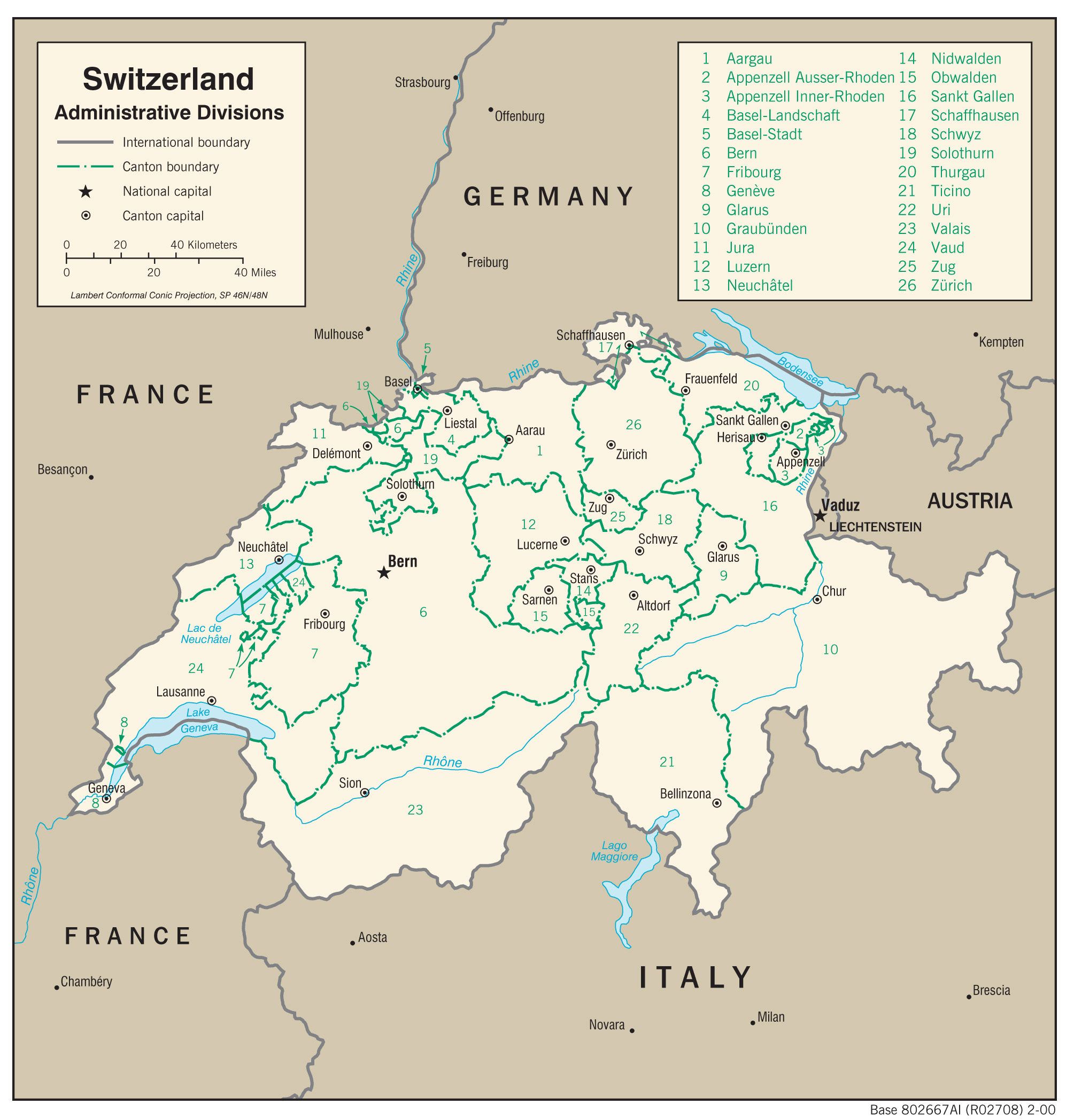 Regional Map of Switzerland preview