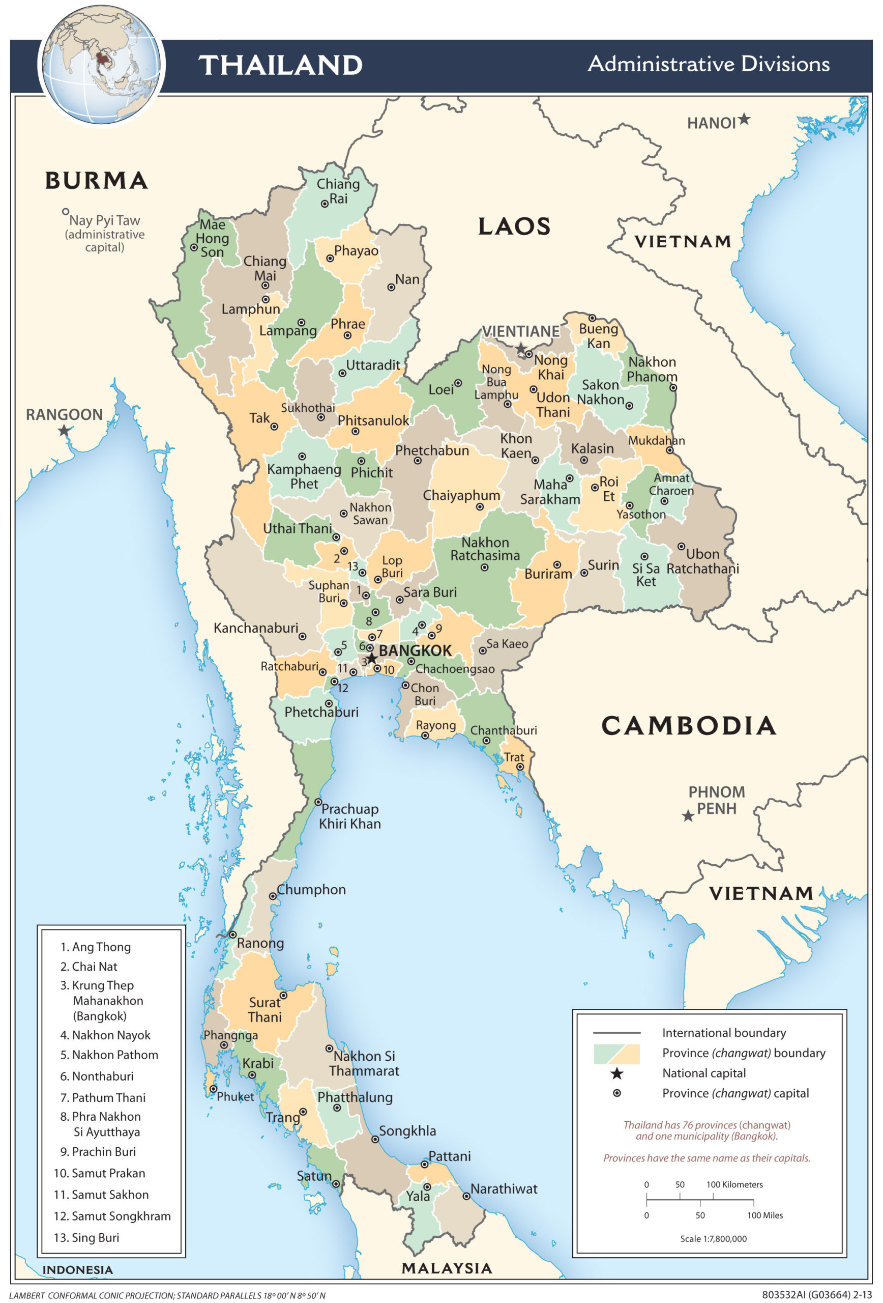 Regional Map of Thailand preview