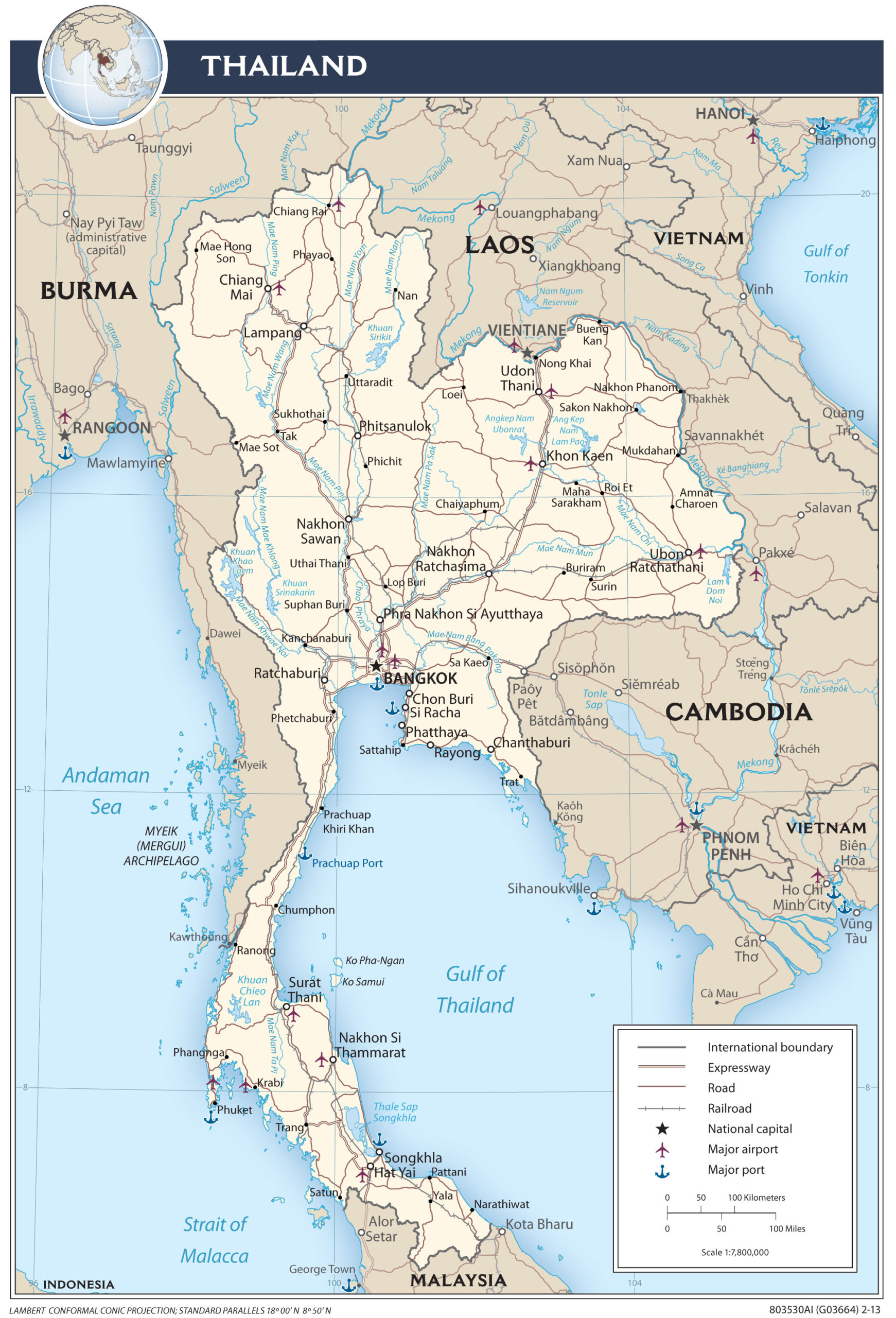 Transportation Map of Thailand preview
