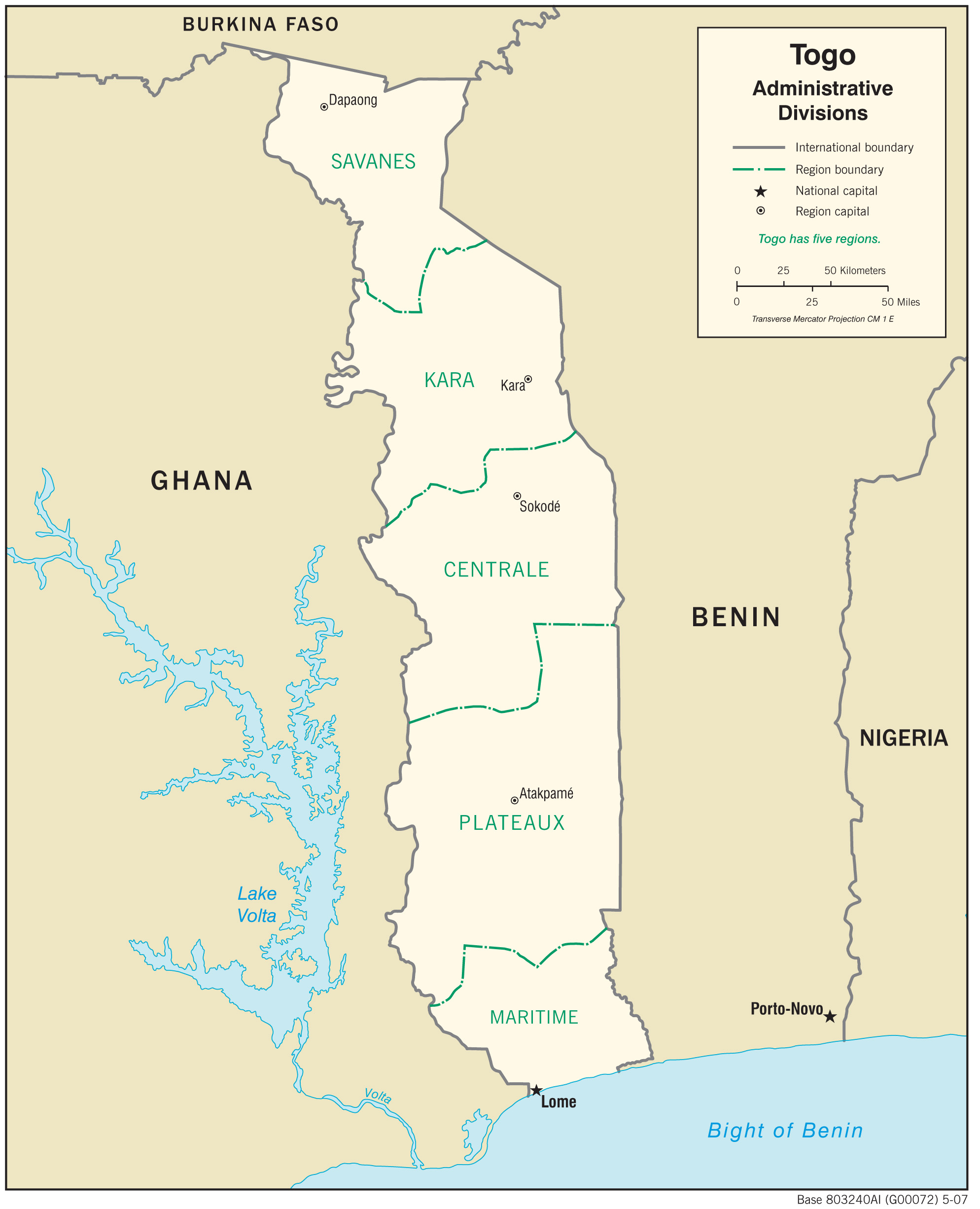 Regional Map of Togo preview