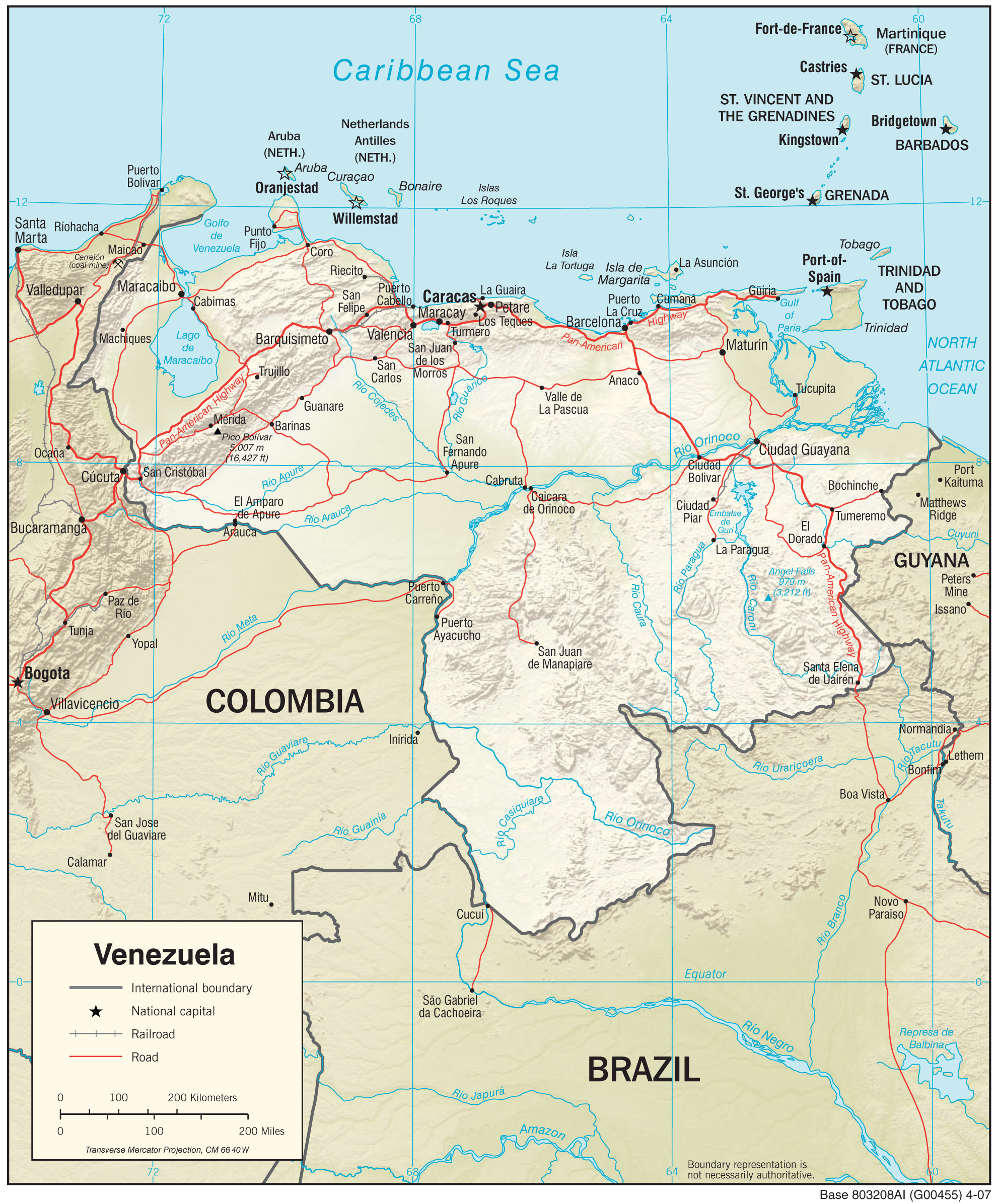 Geographic Map of Venezuela preview